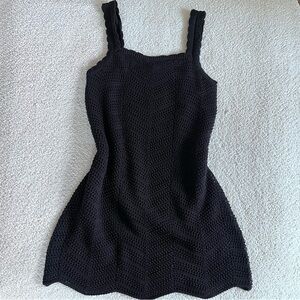 a new day resortwear Black Knit Mini Dress summer size small
